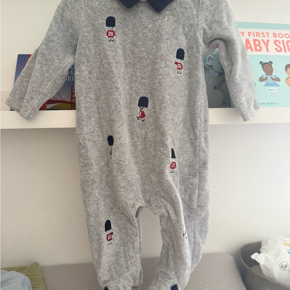 Mayoral Gray Footie with Soldier Design